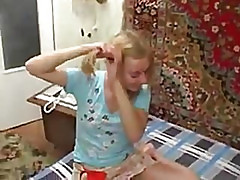 The girl went over to drink